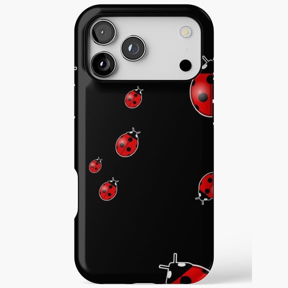 Cute Ladybug Pattern Black Red Insect for iPhone Case 17 11 12 13 14 15 16 Pro Max