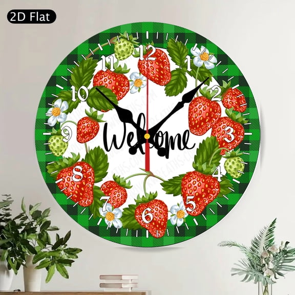 Cute Ladybug Snail Friends Round Wall Clock for Kids Room Nursery Decor Silent