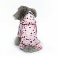 thumbnail image 1 of Cute Ladybug Waterproof Dog Raincoats with Hood for Small Medium Dogs with Leash D-Ring Lightweight Pet Rain Jacket Puppy Poncho Chihuahua Clothes Light pink, 1 of 7