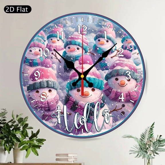 Cute Ladybug Welcome Round Wall Clock Red Polka Dot Silent Garden Theme Decor