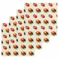thumbnail image 1 of Cute Ladybugs Kitchen Dish Towels for Drying Dishes Set of 4, Spring Botanical Leaves Beige Waffle Weave Microfiber Hand Tea Bathroom Towels Quick Dry & Absorbent Towel 12x12, 1 of 7