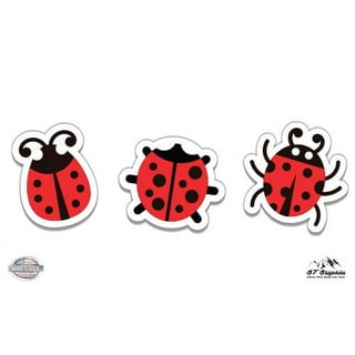 Collection of ladybug stickers cute insect ladybir