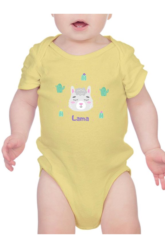 Cute Lama Smile Face Bodysuit Infant -Image by Shutterstock,  18 Months