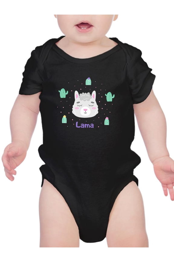 Cute Lama Smile Face Bodysuit Infant -Image by Shutterstock,  Newborn