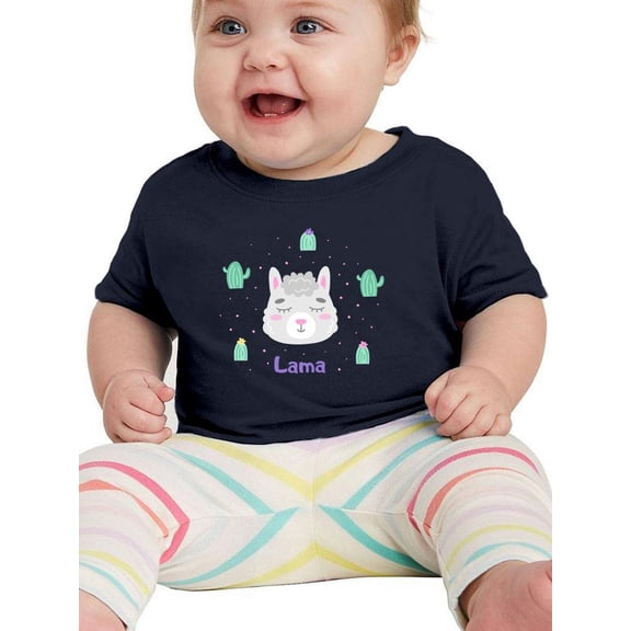 Cute Lama Smile Face T-Shirt Infant -Image by Shutterstock, 18 Months