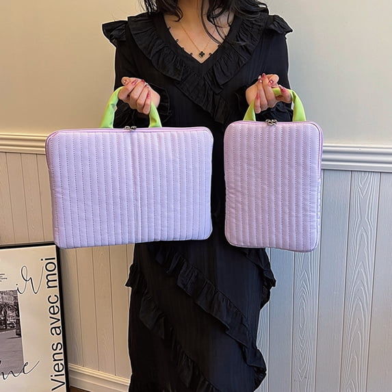 Cute Laptop Sleeve Carrying Handbag for Women 11 13 14Inch Portable Computer Bag Zippe Case for Ipad Macbook Air M1 M2 M3 A3114 (Purple,9.7 11 12 inch)