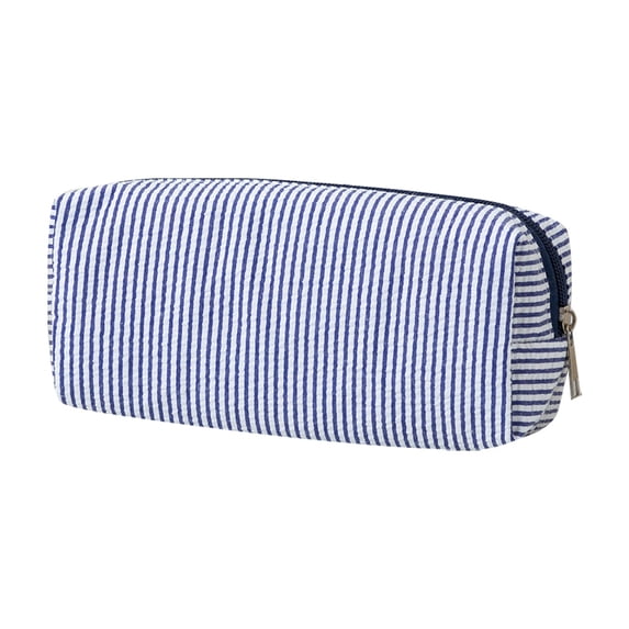 Cute Large Capacity Pencil Case Striped Pencil Pouch, Office Supplies Organizer Makeup Bag, Travel Toiletry Bag for Women, for Backpack Gym Locker Use