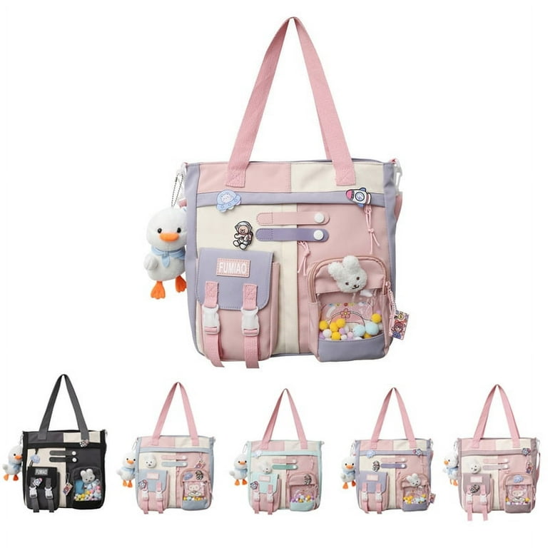 Cute Large Capacity Tote Bag Shoulder School Book Bag for Teenage Girls Violet Walmart