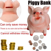 Cute Large Piggy Bank Toy, Shatterproof Money Bank, Toy Gift Savings Jar, Coin Bank ATM for Boys, Girls, Kids, Adults and Children (Large Pig)