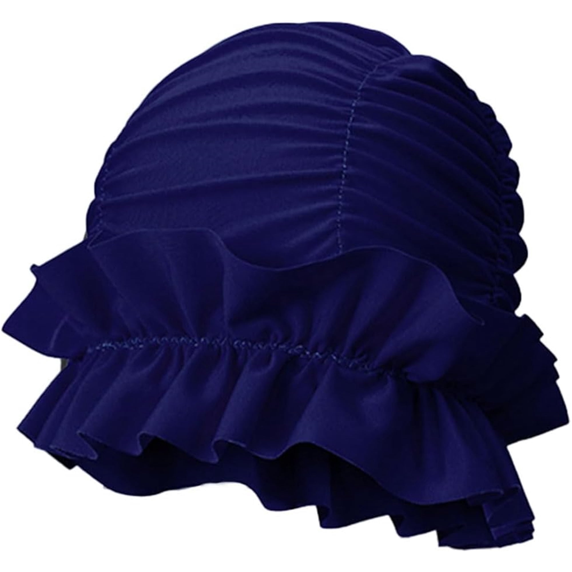 Cute Large Pleated Nylon Cloth Swim Cap for Women Swimming,Swimming Cap ...