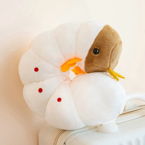 Cute Larva Plush Pillow Stuffed Insect Grub Toy Soft C-Shaped Neck Cushion