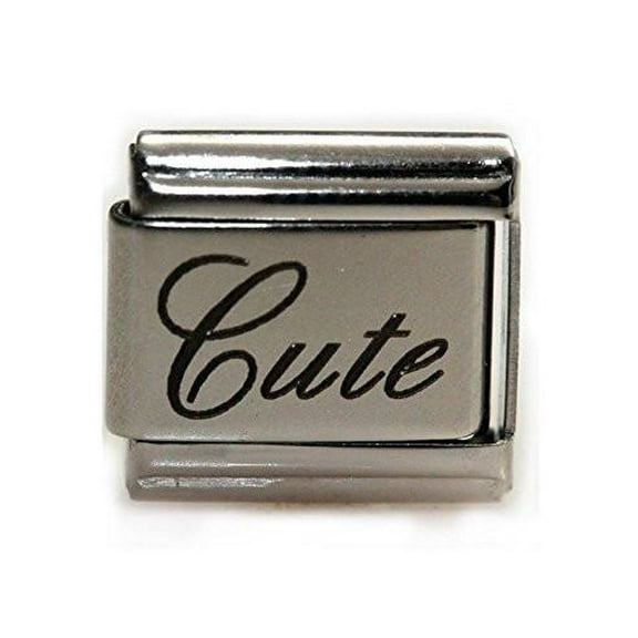 Cute Laser Italian Charm Bracelet Link