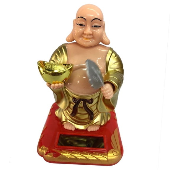 Cute Laughing Solar Powered Ornament Fortune Lucky Statue