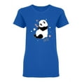 thumbnail image 1 of Cute Lazy Panda Design Shaped T-Shirt Women -Image by Shutterstock, Female Medium, 1 of 2