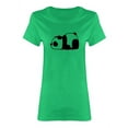 thumbnail image 1 of Cute Lazy Panda Shaped T-Shirt Women -Image by Shutterstock, Female Large, 1 of 2