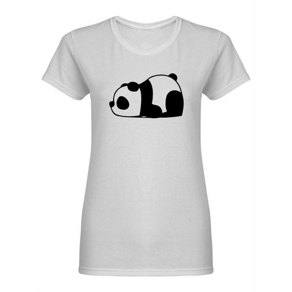 Cute Lazy Panda Shaped T-Shirt Women -Image by Shutterstock, Female Small