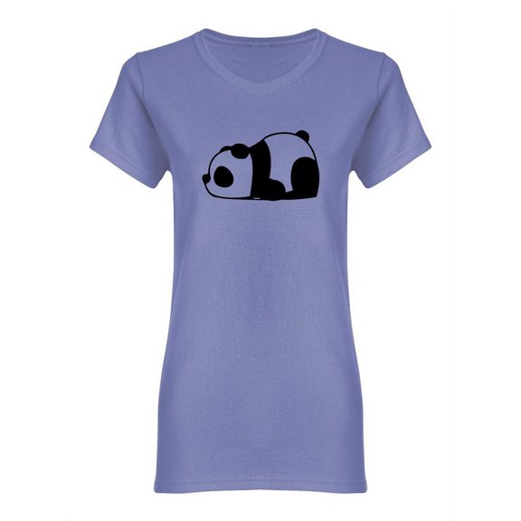 Cute Lazy Panda Shaped T-Shirt Women -Image by Shutterstock, Female x-Large