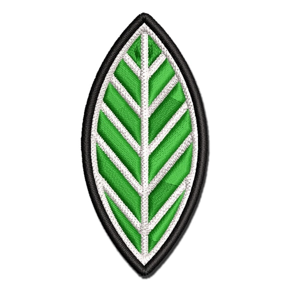 Cute Leaf Applique Multi-Color Embroidered Iron-On Patch - 3 Inch Medium