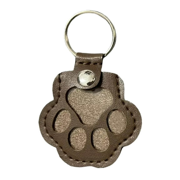 Pet Memorial Gifts Cute Leather Paw Keychain Dog Fur Storage Keychain Pet Hair Keepsake Keyring Unique Memorial Collection Paw Charm Key Holder for Bag Purse
