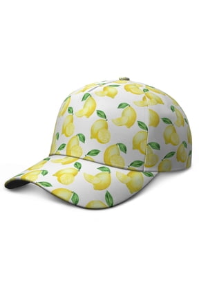 Cute Lemon Fruit Snapback Hat - Lightweight Summer Unisex Cap with UV Protection