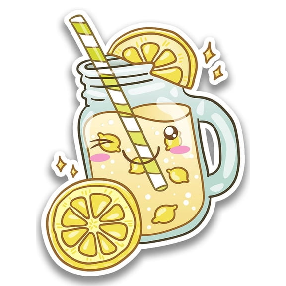 Cute Lemon Juice Sticker -Smartprints Designs, Vinyl Sticker