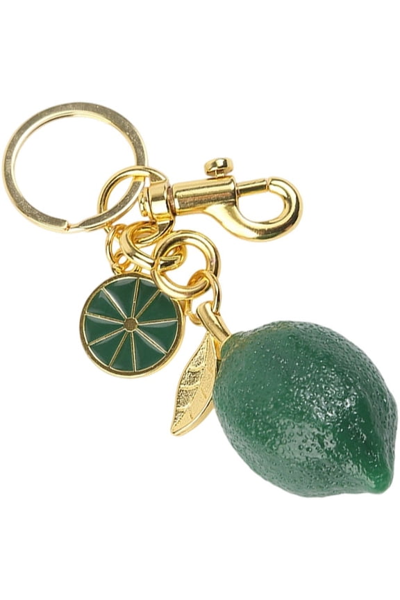 Cute Lemon Keychain Resin Little Lemon Key Chain Fruit Keyring Charm for Purse Bag Backpack Car Jewelry for Women Men Couples