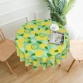 thumbnail image 1 of Cute Lemon Slices Cucumber Pattern Tablecloth Round 60 Inch Table Cloth Cover Mat Holiday Party Decoration for Dining Room Home Kitchen Picnic, 1 of 1