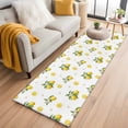 thumbnail image 1 of Cute Lemon Summer 2'x6' Runner Rugs for Hallway Kitchen Bedside Non Slip Washable, Farmhouse Floral Botanical Leaves Entryway Rug Runners with Rubber Backing, Long Carpet Runner for Laundry Room, 1 of 8