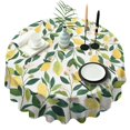 thumbnail image 1 of Cute Lemon Yellow Fruit Round Table Cloth,Wrinkle Resistant Table Cover with Polyester,Waterproof Reusable Tableclothes for Weeding Birthday Tea Party Decorations (Round,60x60inch), 1 of 6