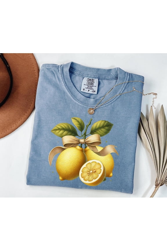 Cute Lemons Summer Shirt, Women Summer T-Shirt, Cute Summer Girly Tee, Cute Women Gift, Girly Summer Gift