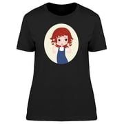 Cute Leo Zodiac Girl Cartoon T-Shirt Women -Image by Shutterstock, Female Large