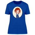 thumbnail image 1 of Cute Leo Zodiac Girl Cartoon T-Shirt Women -Image by Shutterstock, Female XX-Large, 1 of 2