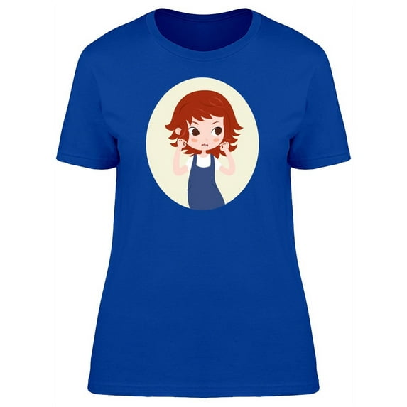 Cute Leo Zodiac Girl Cartoon T-Shirt Women -Image by Shutterstock, Female XX-Large