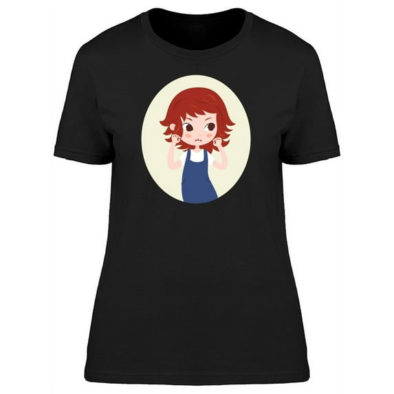 Cute Leo Zodiac Girl Cartoon T-Shirt Women -Image by Shutterstock, Female x-Large