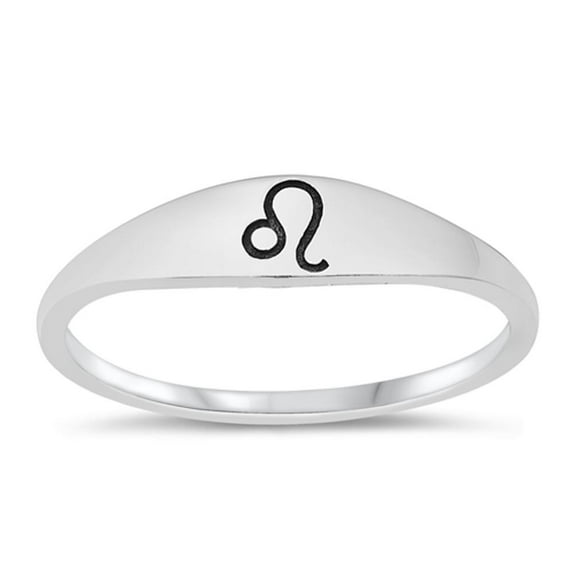 Cute Leo Zodiac Ring .925 Sterling Silver Band Jewelry Female Male Unisex Size 8