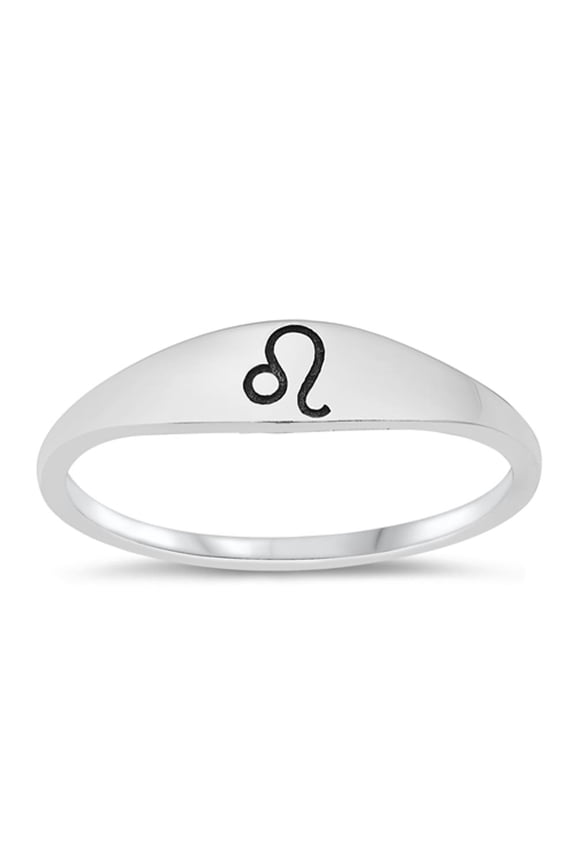 Cute Leo Zodiac Ring .925 Sterling Silver Band Jewelry Female Male Unisex Size 9