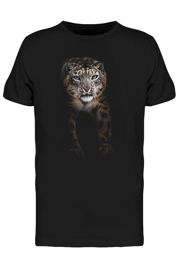 Cute Leopard At Night T-Shirt Men -Image by Shutterstock, Male Large