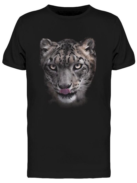 Cute Leopard Face T-Shirt Men -Image by Shutterstock, Male Large