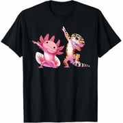 Cute Leopard Gecko dabbing Axolotl Friends Men Boys T-Shirt