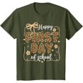 thumbnail image 1 of Cute Leopard Happy First Day Of School For Teacher Girls Kid T-Shirt, 1 of 2