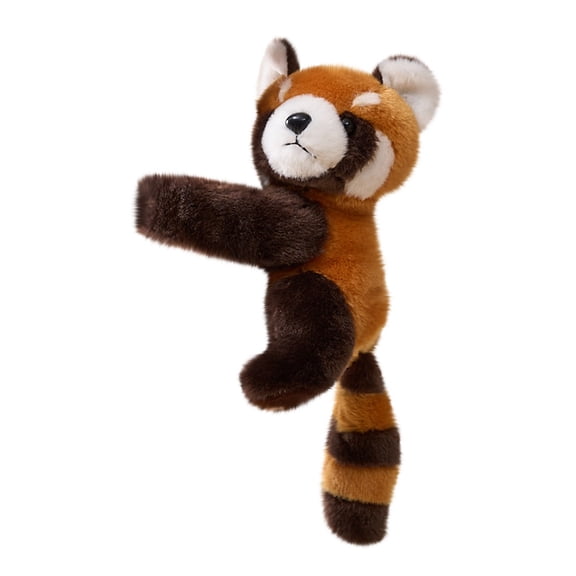 Cute Leopard Print Plush Stuffed Animal Toy with Papa Ring Bracelet Accessory - Soft Zoo Animal Doll with Creative Wristband for Kids, Girls Birthday Party Favor Gift