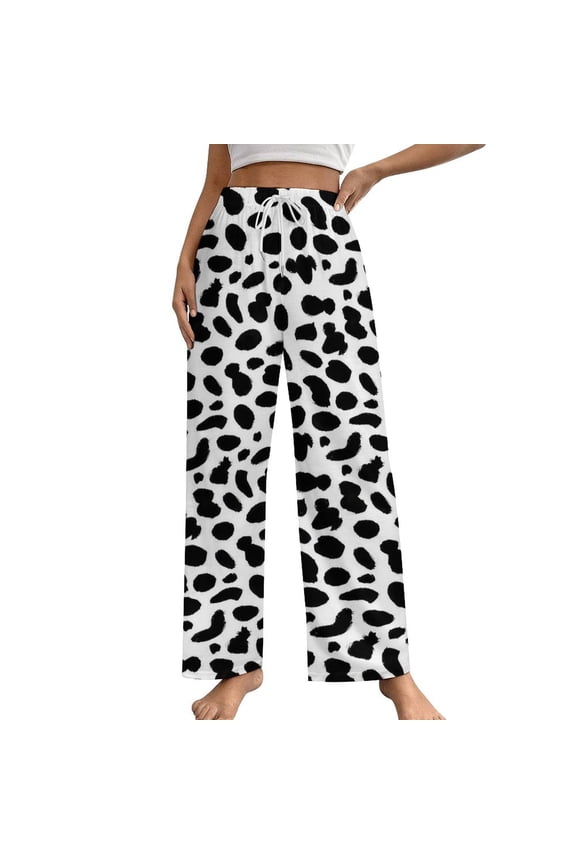 Cute Leopard Print Women's Pajamas Pajama Pants Women's Sleepwear Lounge Sleep Bottoms Stretch with Pockets