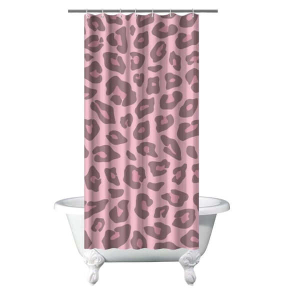 Cute Leopard Shower Curtain Animal Spots Cheetah Print Pattern Funny Cartoon Abstract Aesthetic Fashion Design Bathroom Decor Waterproof with Hooks