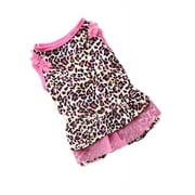 Cute Leopard Summer Pet Puppy Dress Small Dog Cat Pet Clothes Apparel S