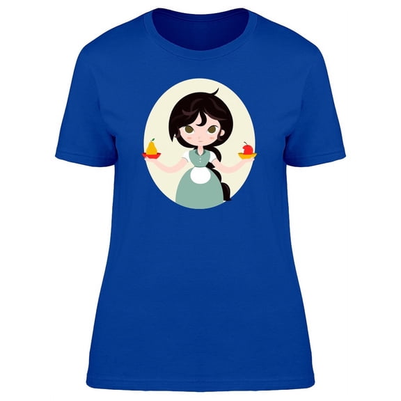 Cute Libra Zodiac Girl Cartoon T-Shirt Women -Image by Shutterstock, Female x-Large