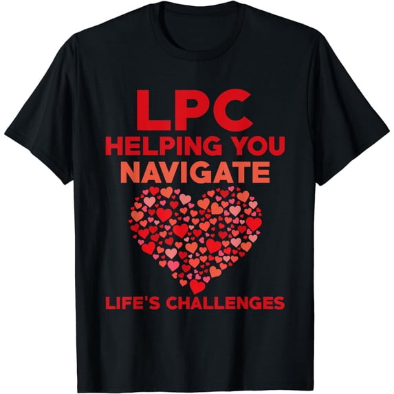Cute Licensed Professional Counselor Heart Design LPC T-Shirt