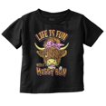 thumbnail image 1 of Cute Life Is Fun With a Messy Bun Toddler Little Girl Graphic Tee Shirt Brisco Brands 6M, 1 of 4