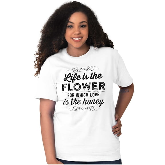 Cute Life is Flower Love the Honey Women's Plus Size Graphic Tee Brisco Brands 2X