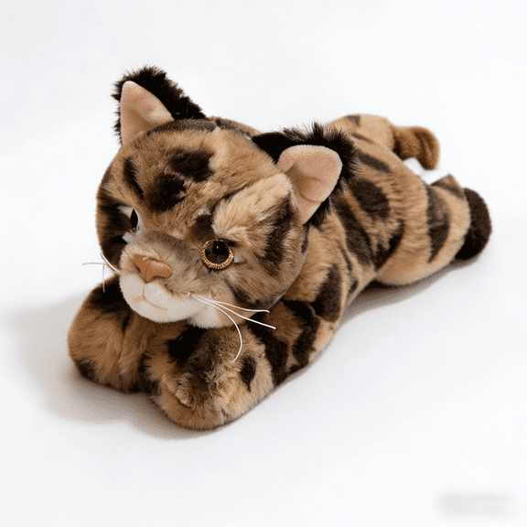 Cute Lifelike Cat Plush Stuffed Animals Simulation Fluffy Tabby Cat Doll Kids Toys Birthday Gift