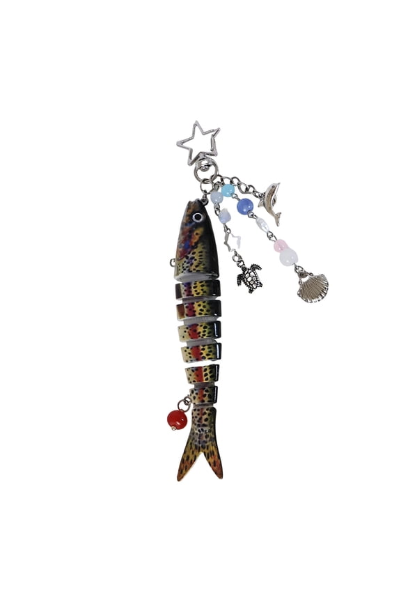 Cute Lifelike Fish Keychain,Aesthetic Charms Keychain Accessories for Bag Charms Purse Gift,Fishing Gifts